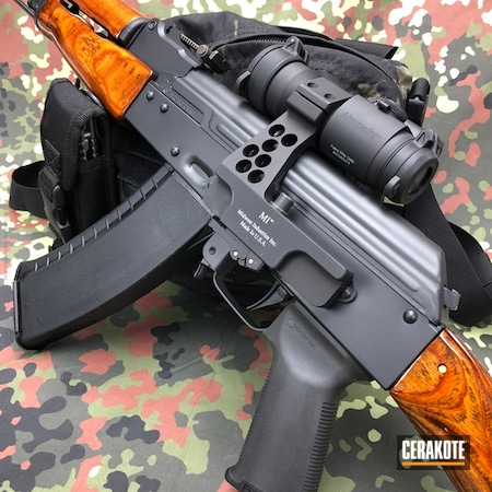 Powder Coating: Graphite Black H-146,AKM,AK-74,Bright Purple H-217,Tactical Rifle,AK Rifle,AK74,Rifle,AK Assault Rifle