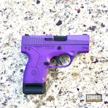 Cerakoted Bright Purple Cerakote Coating On This Beretta Nano Handgun