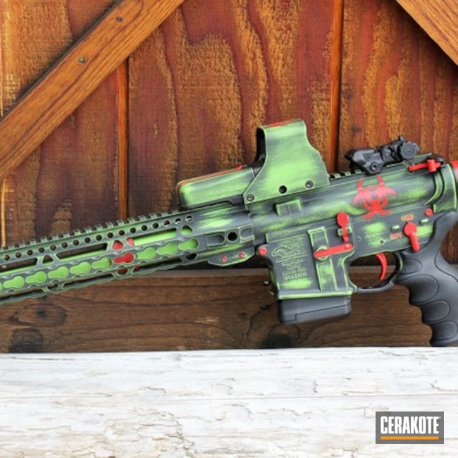 Cerakoted: Anderson Mfg.,Graphite Black H-146,Zombie Green H-168,USMC Red H-167,Tactical Rifle,AR-15