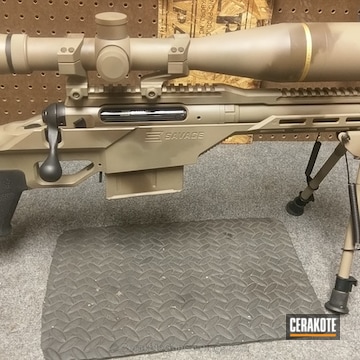 Cerakoted Savage Arms Rifle Coated In A Custom Camo