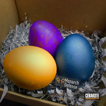 Cerakoted Cerakoted Easter Eggs In H-185 Blue Titanium, H-122 Gold And H-197 Wild Purple