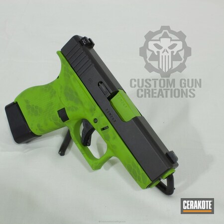 Powder Coating: Glock 43,9mm,Glock,Zombie Green H-168,Handguns,Pistol,EDC,Hybrid Camo,Custom Mix,Custom Camo,Double Diamond Outfitters