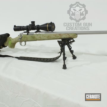 Cerakoted Remington 700 Bolt Action Hunting Rifle Cerakoted In A Hybrid Camo Pattern