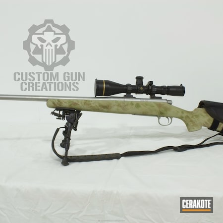 Powder Coating: Desert Sage H-247,Zombie Green H-168,Hunting Rifle,Hybrid Camo,Remington 700,Remington,Sniper Rifle,Double Diamond Outfitters,Federal Brown H-212,Bolt Action Rifle
