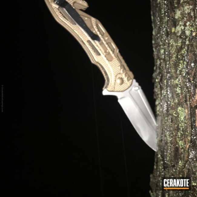 Cerakoted: Smith & Wesson,Burnt Bronze H-148,Folding Knife,More Than Guns