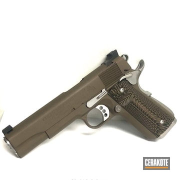 Cerakoted Custom Colt 1911 Handgun Cerakoted In H-267 Magpul Flat Dark Earth