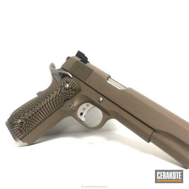 Cerakoted: Custom .45 Colt,MAGPUL® FLAT DARK EARTH H-267,Colt 1911,Custom 1911,Novak,Wilson Combat