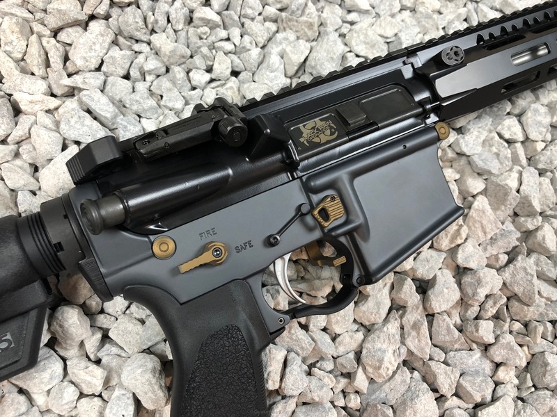 Mega Arms AR15 Rifle Cerakoted in Graphite Black, Burnt Bronze and ...