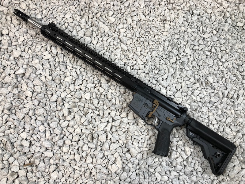 Mega Arms AR15 Rifle Cerakoted in Graphite Black, Burnt Bronze and ...