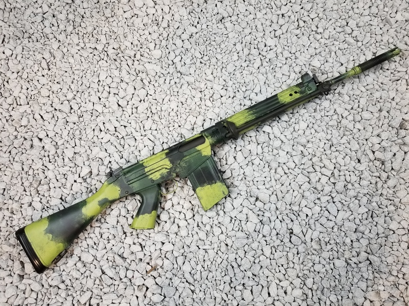 FN FAL Rifle coated in a Rhodesian Merc Bush Camo Pattern by WEB USER ...