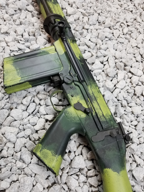 FN FAL Rifle coated in a Rhodesian Merc Bush Camo Pattern by WEB USER ...
