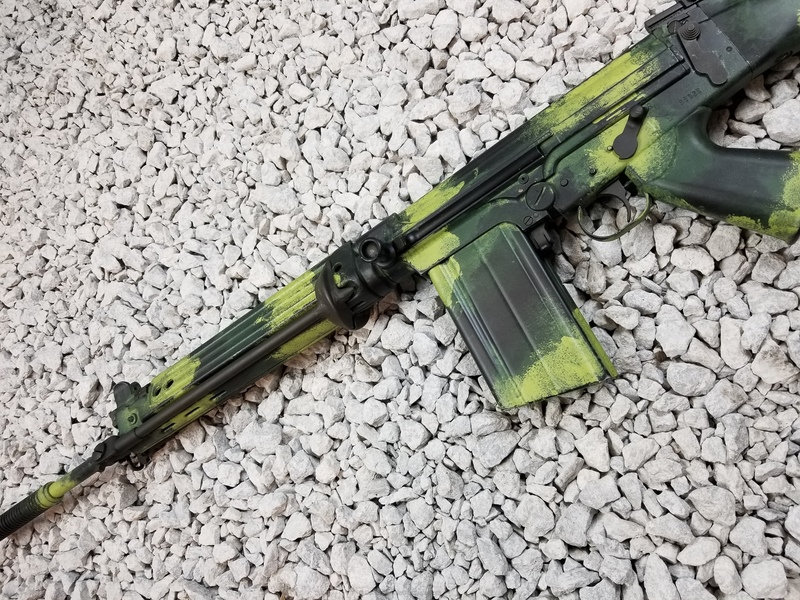 FN FAL Rifle coated in a Rhodesian Merc Bush Camo Pattern by WEB USER ...