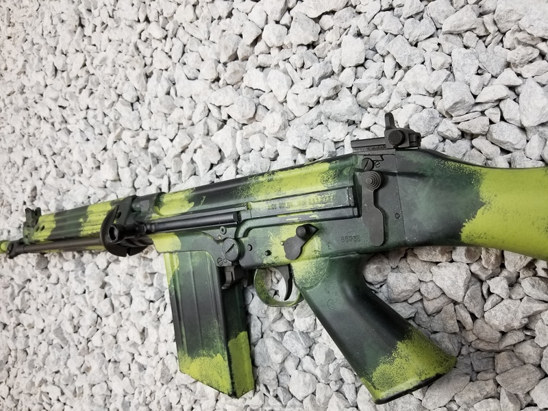 FN FAL Rifle coated in a Rhodesian Merc Bush Camo Pattern by WEB USER ...