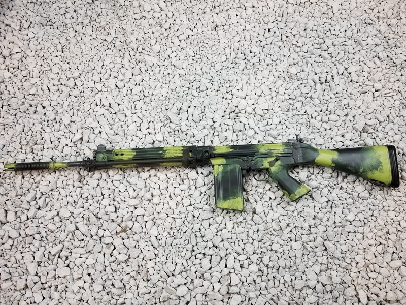 FN FAL Rifle coated in a Rhodesian Merc Bush Camo Pattern by WEB USER ...