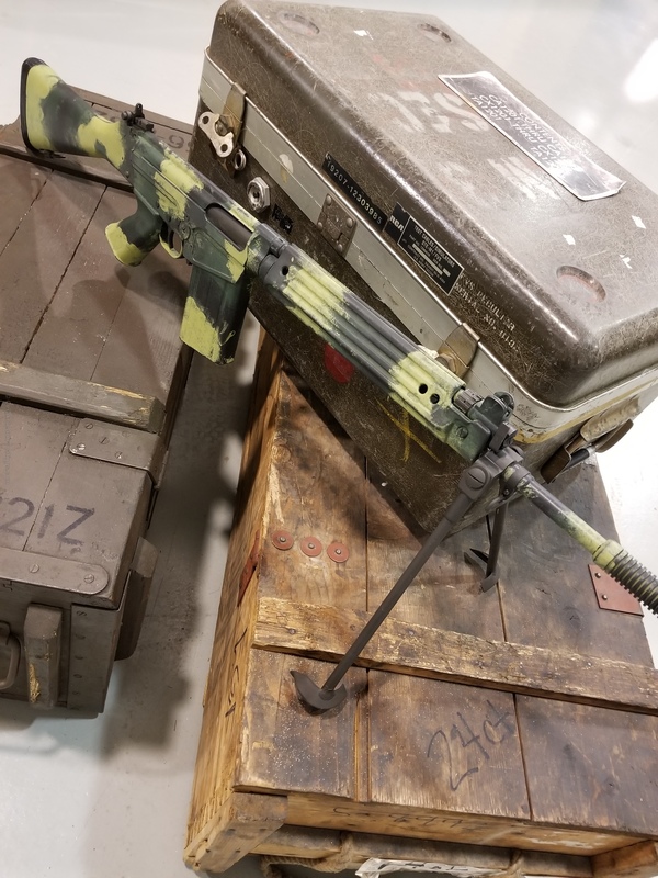 FN FAL Rifle coated in a Rhodesian Merc Bush Camo Pattern by WEB USER ...