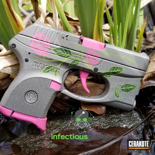 Cerakoted: Highland Green H-200,Ruger,Stainless H-152,Zombie Green H-168,Pistol,Prison Pink H-141