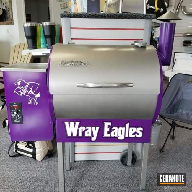 Cerakoted Refinished Bbq Cerakoted In A Lollypop Purple And Gun Metal Grey Air Cure Finish