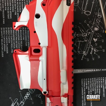 Powder Coating: Bright White H-140,NRA Blue H-171,USMC Red H-167,Stag Arms,Tactical Rifle,American Flag,AR-15