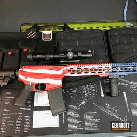 Powder Coating: Bright White H-140,NRA Blue H-171,USMC Red H-167,Stag Arms,Tactical Rifle,American Flag,AR-15