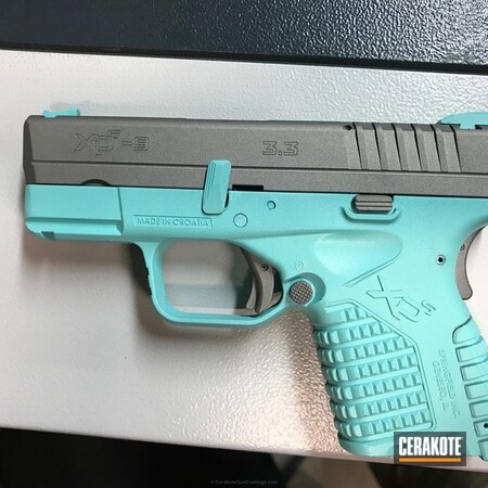 Powder Coating: Pistol,Springfield XD,Springfield Armory,Stainless H-152,Robin's Egg Blue H-175