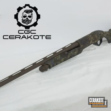 Cerakoted Benelli Nova 12 Gauge Shotgun Cerakoted In A Custom Camo