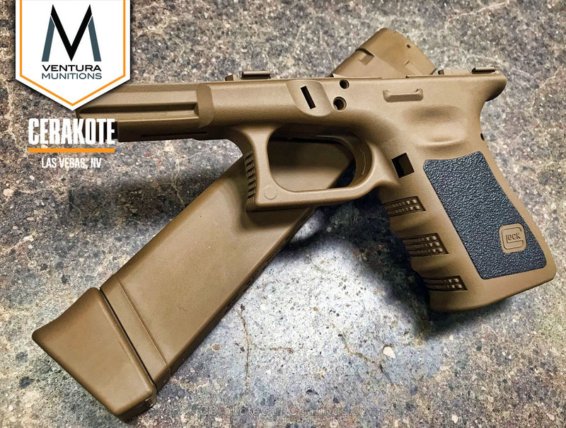 Polymer Glock Frame done in H-261 Glock FDE by MICHAEL GOYAK | Cerakote