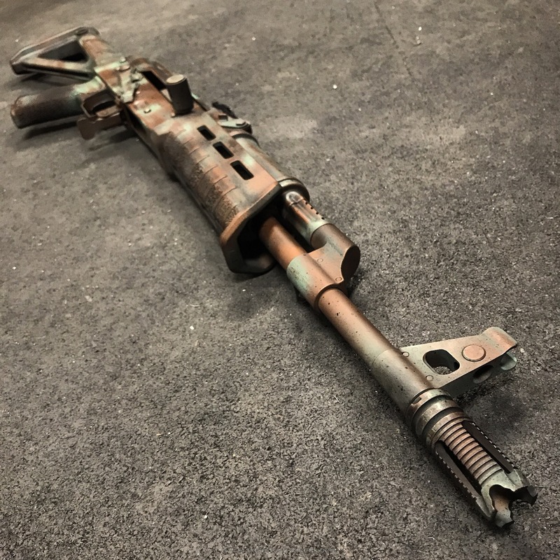 Distressed AK-47 Rifle done in a Custom Copper Patina Finish by WEB ...