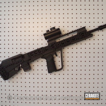 Cerakoted Custom Ruger 10/22 Semi-auto Rifle Coated In H-146 Graphite Black