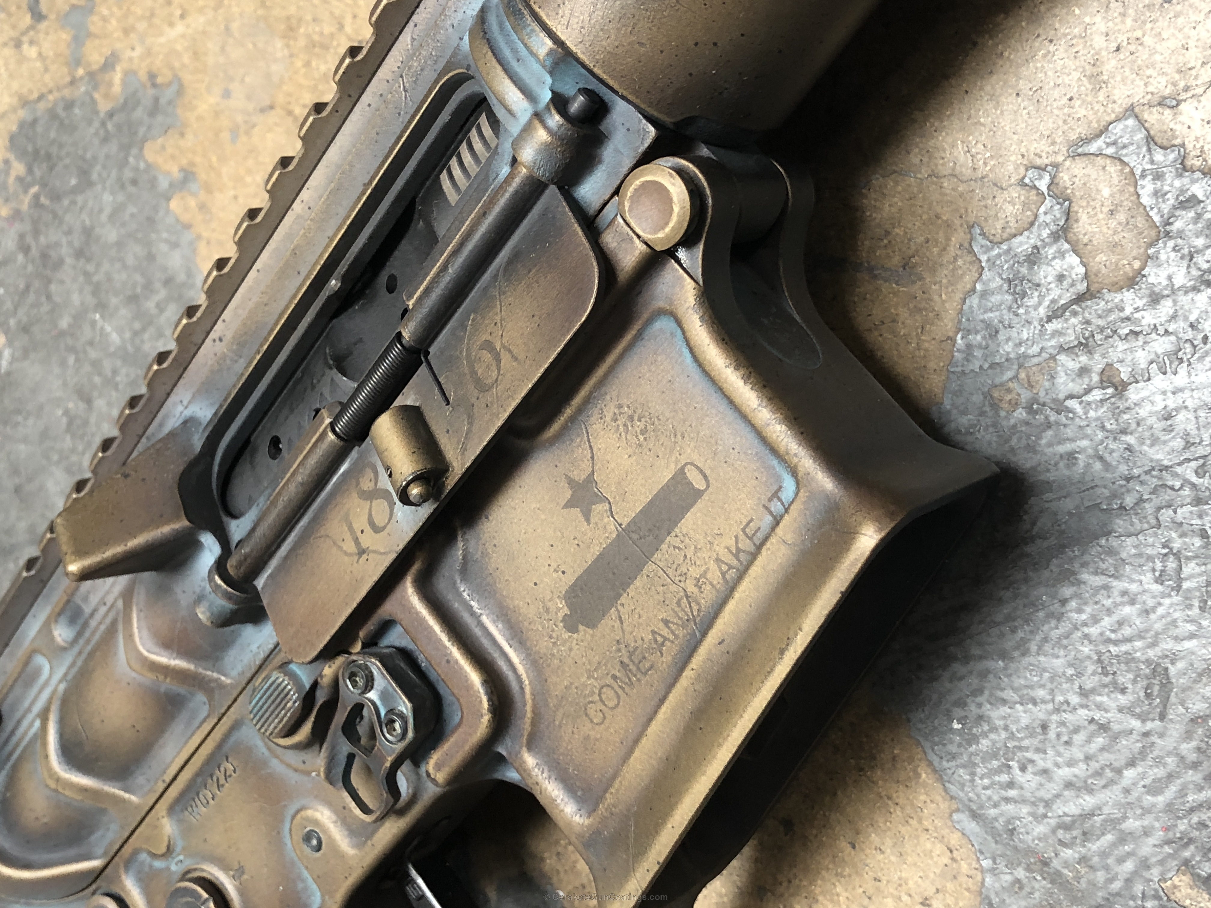 PWS Rifle done in a Cerakote Patina Finish by ABELARDO ROMAN | Cerakote