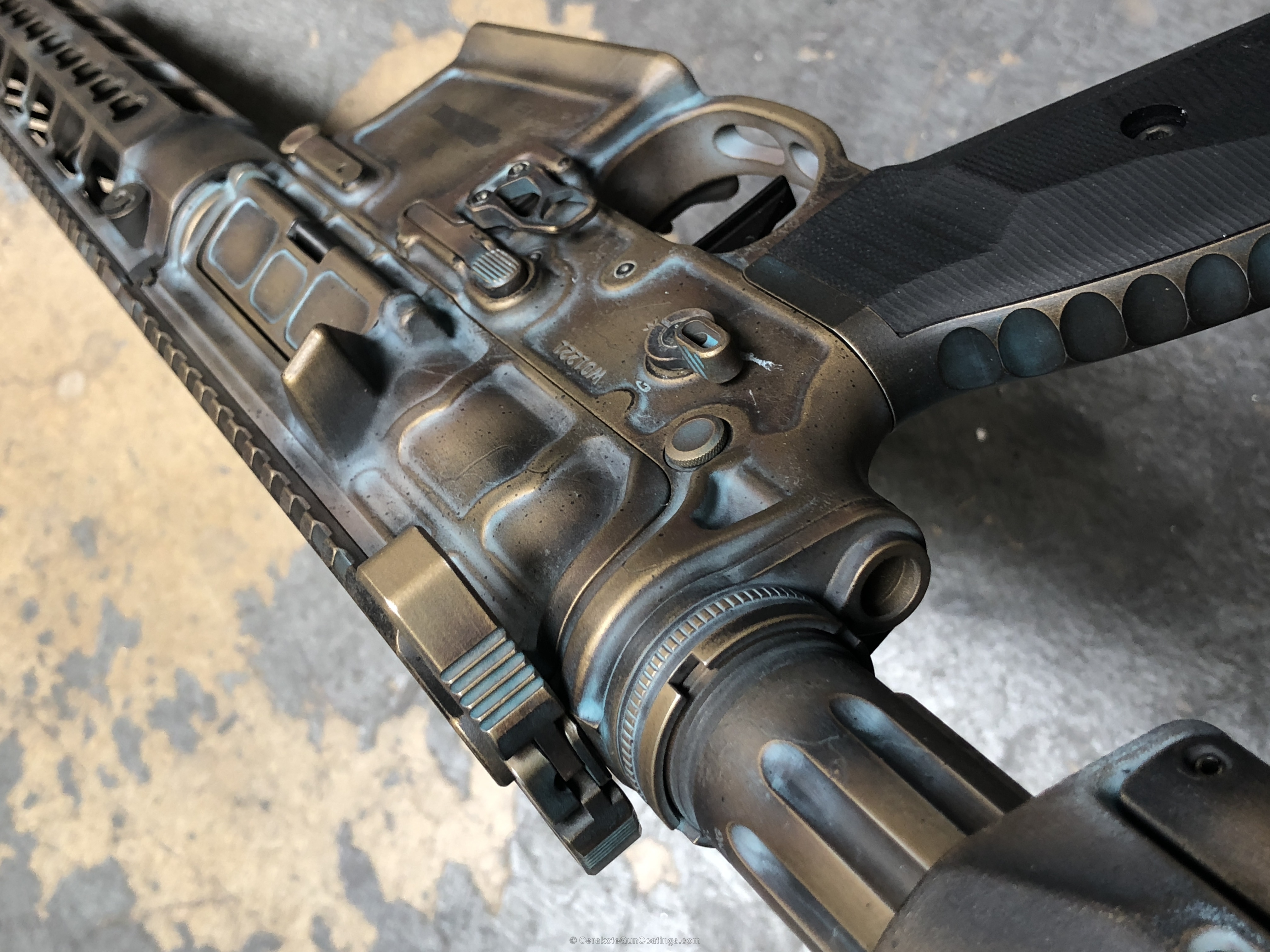 PWS Rifle done in a Cerakote Patina Finish by ABELARDO ROMAN | Cerakote