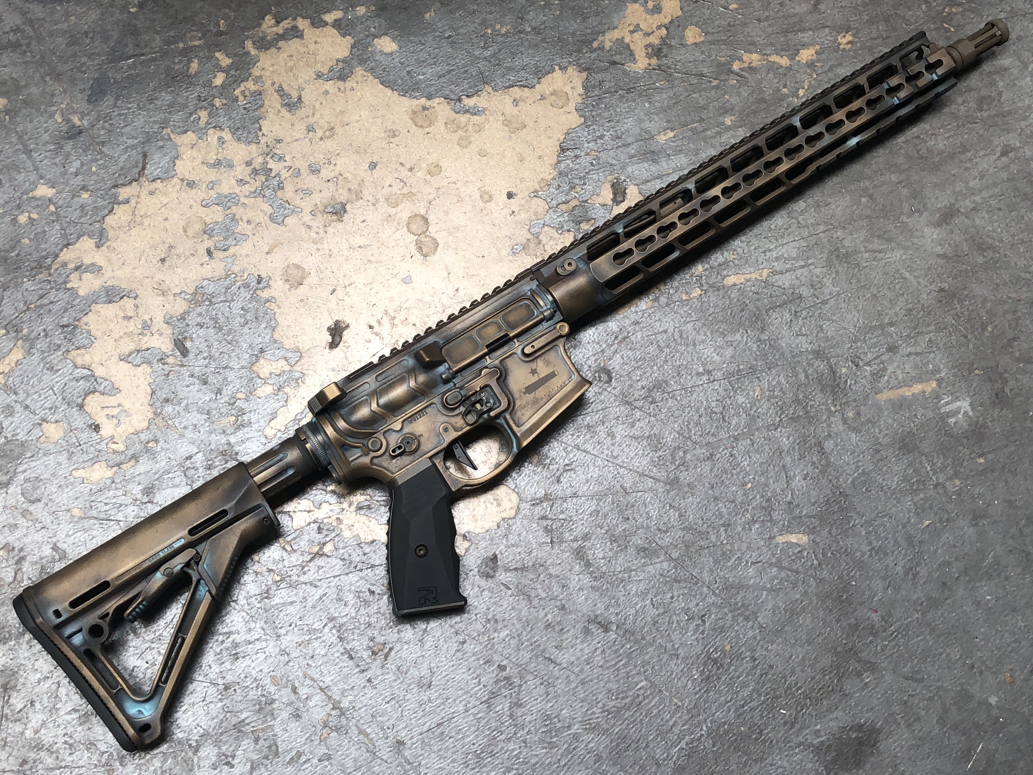 PWS Rifle done in a Cerakote Patina Finish by ABELARDO ROMAN | Cerakote