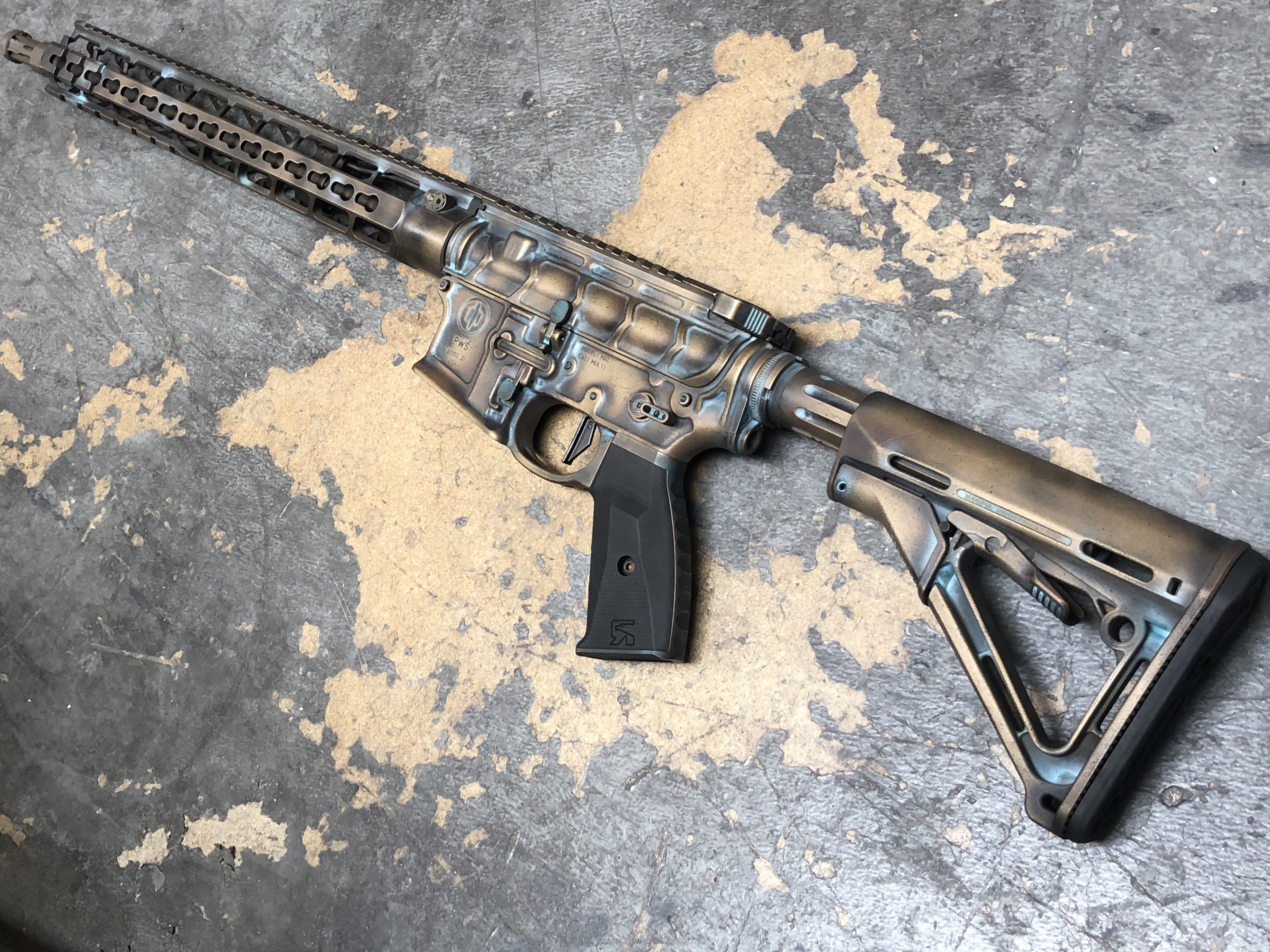 PWS Rifle done in a Cerakote Patina Finish by ABELARDO ROMAN | Cerakote