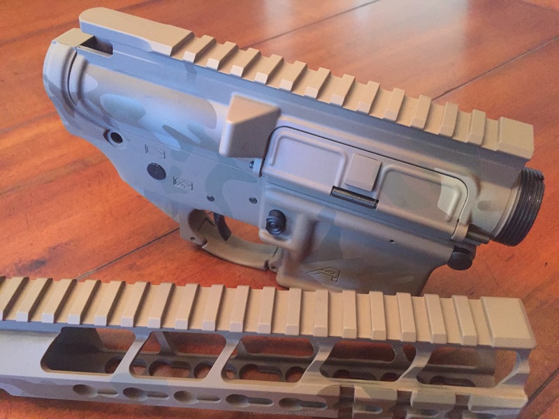 Aero Precision Rifle Parts coated in Flat Dark Earth, Desert Sand and