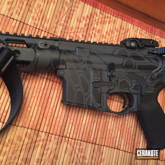 Kryptek Pattern done in Graphite Black and Sniper Grey by DONNY | Cerakote