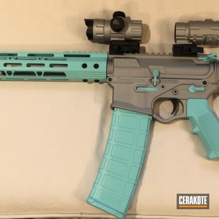 Powder Coating: Two Tone,Satin Mag H-147,Tactical Rifle,American Tactical,Robin's Egg Blue H-175,AR-15