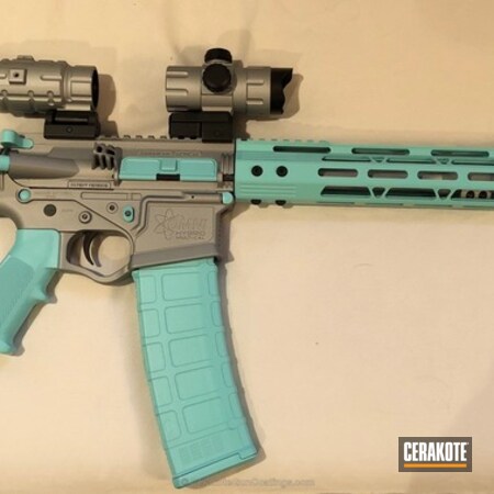 Powder Coating: Two Tone,Satin Mag H-147,Tactical Rifle,American Tactical,Robin's Egg Blue H-175,AR-15