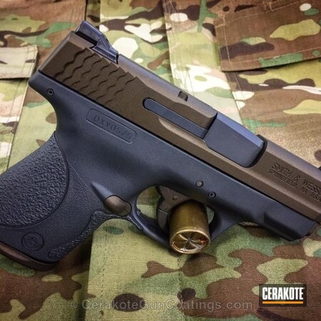 Powder Coating: Smith & Wesson,Two Tone,Pistol,Sniper Grey H-234,Burnt Bronze H-148