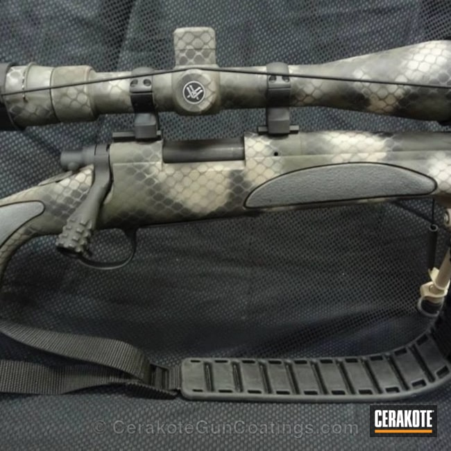 Cerakoted: Bolt Action Rifle,Snakeskin Camo,Sniper Green H-229,Graphite Black H-146,BENELLI® SAND H-143,Snake Skin