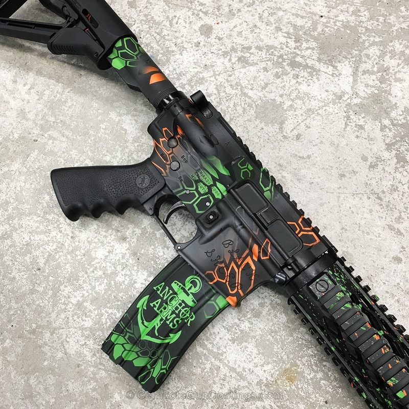 Splatter Painted Rifles Tactical Rifle coated in a Custom Kryptek Splatter Pattern by WEB USER ...