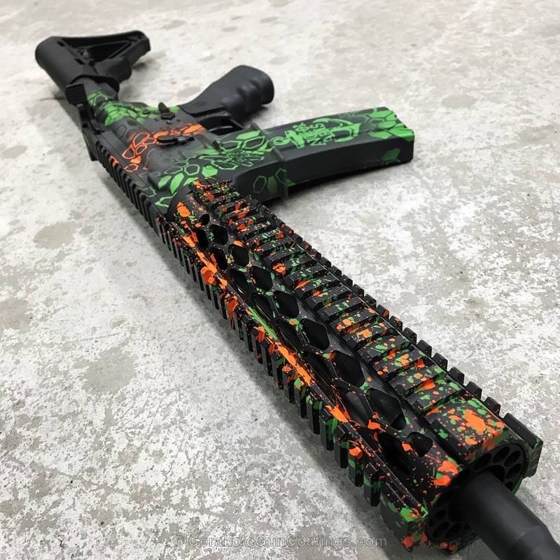 Splatter Painted Rifles Tactical Rifle coated in a Custom Kryptek Splatter Pattern by WEB USER ...