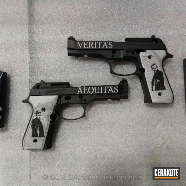 Cerakoted: Bright White H-140,Graphite Black H-146,Pistol