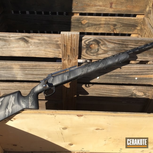 Cerakoted: Bolt Action Rifle,Graphite Black H-146,Tungsten H-237,Titanium H-170,Custom Camo