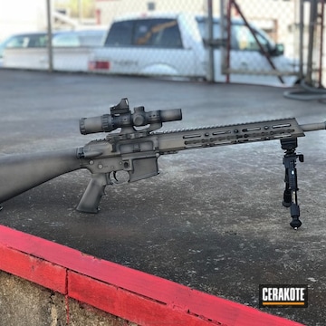 Cerakoted Tactical Rifle Finished In A Distressed Cerakote Finish