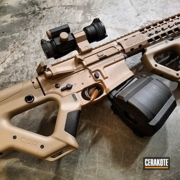 Cerakoted Custom Rifle Build Coated In H-267 Magpul Flat Dark Earth And H-199 Desert Sand