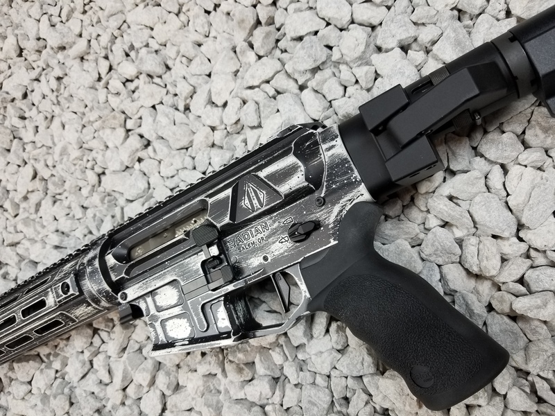 Distressed Rifles Rifle Build coated in a Distressed Armor Black and Stormtrooper White ...