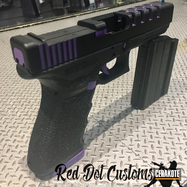Cerakoted: Graphite Black H-146,Wild Purple H-197,Pistol,Glock