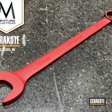Cerakoted Snap-on Wrench Coated In H-167 Usmc Red