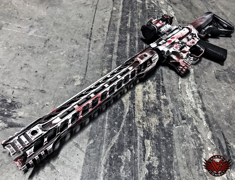 Splatter Painted Rifles Tactical Rifle coated in a Custom Blood Splatter Pattern by GREG WOHLER ...