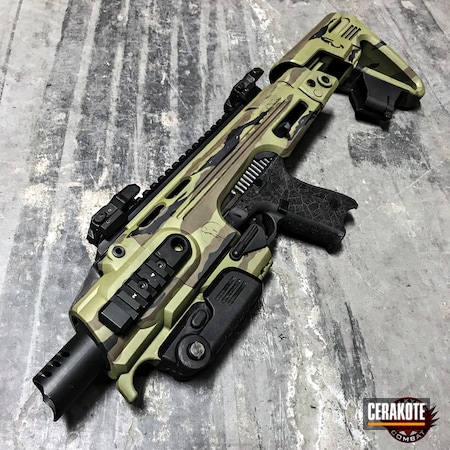 Powder Coating: Graphite Black H-146,Glock,Tiger Stripes,Roni Pistol Carbine,CAA Tactical,Noveske Bazooka Green H-189,Carbine Conversion,Patriot Brown H-226