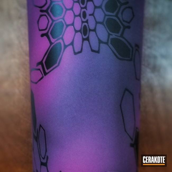 Cerakoted Custom Cup Done In A Purple Kryptek-like Pattern